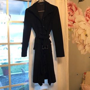 Black wool Von Furstenberg Coat gorgeous